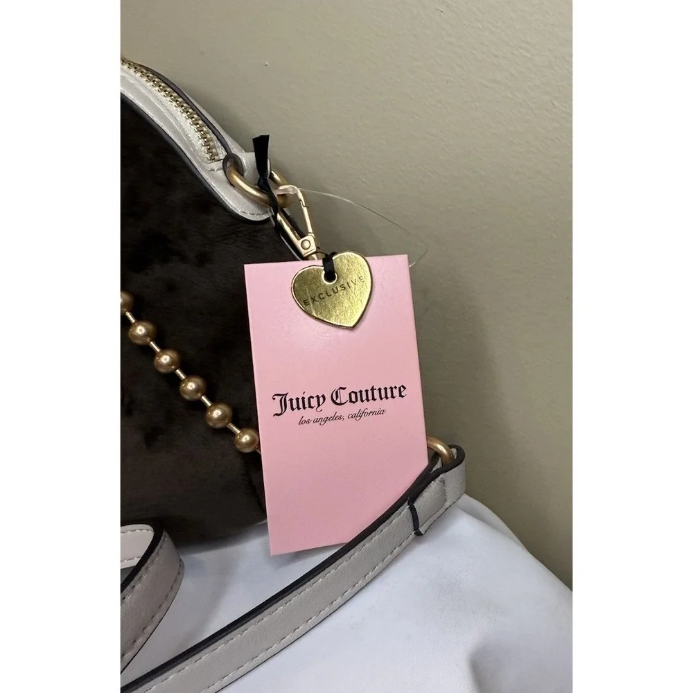 Juicy Couture Key To The Juicy‎ Dome Satchel Chocolate Key Charm Viral NWT